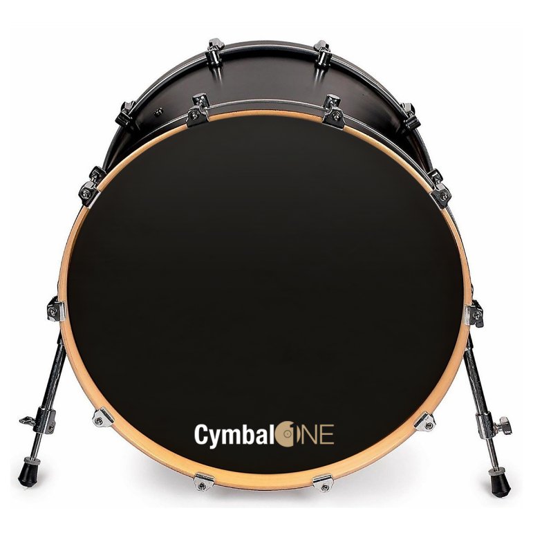 White CymbalONE logo for bass drum kick drum