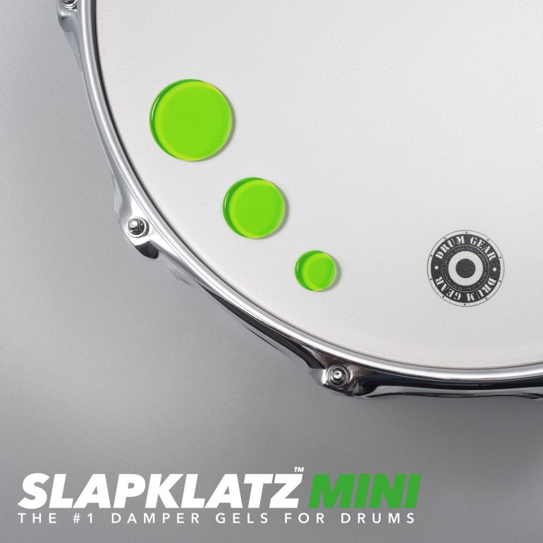 SlapKlatz MINI alien green - all gel sizes mounted on a drum