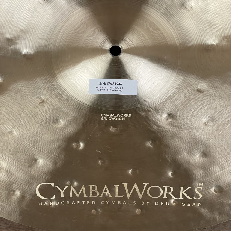 CymbalWorks Collectables 21" Vintage Ride - seen from the underside