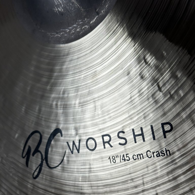Anatolian BC Worship 18" Crash - BC Worship logo close up