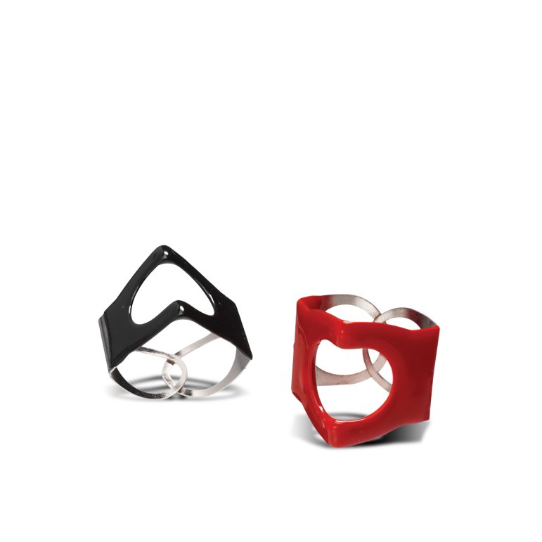 PinchClip red and black - shown on a white background