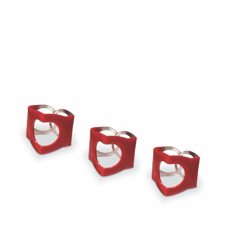 PinchClip red  - 3 units shown on a white background