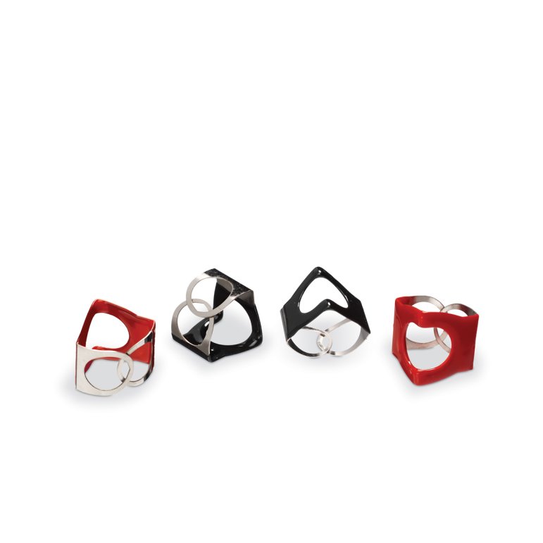 PinchClip shown - two red and two black on white background