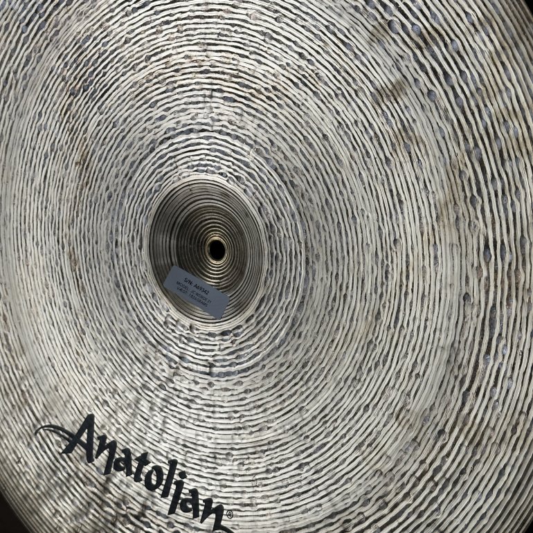 Anatolian JC 21" Warm Definition Ride seen from behind