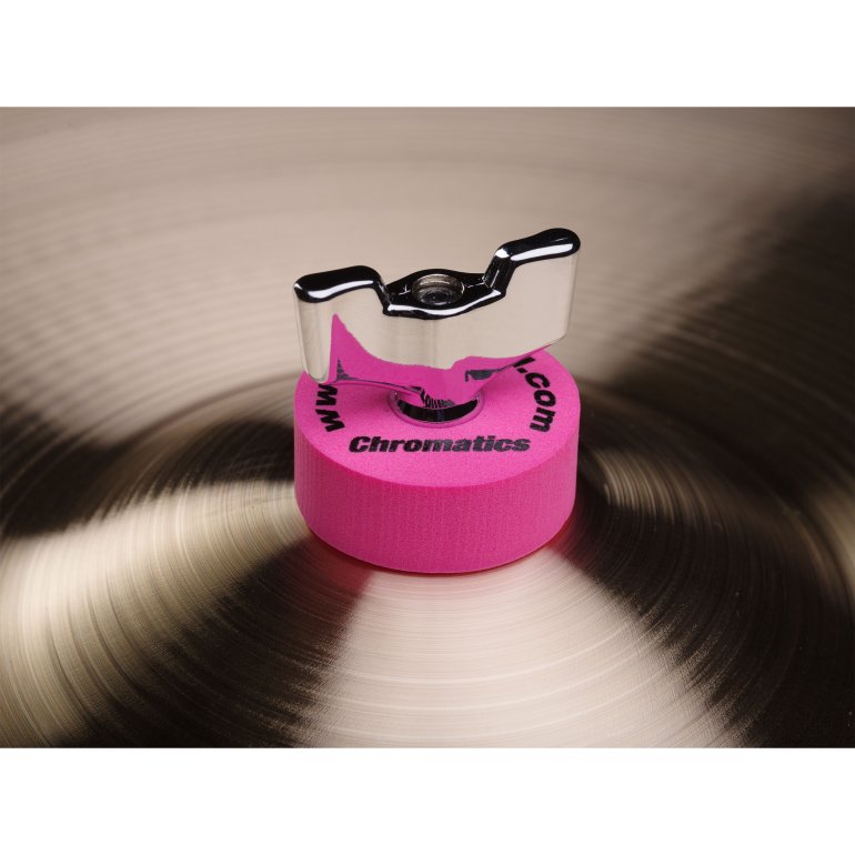 Cympad Chromatics in pink - on a cymbal