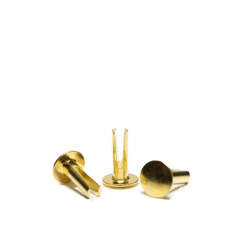 Cymbal Rivets - Brass split rivets (Drum Gear)