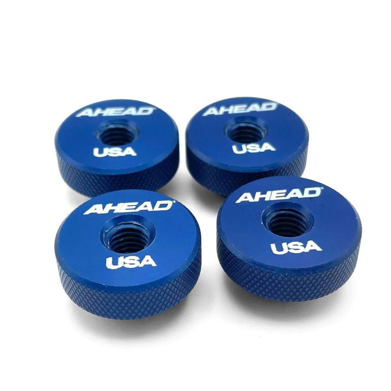 Ahead 8 mm. Speed Nuts (4 pack) - Blue